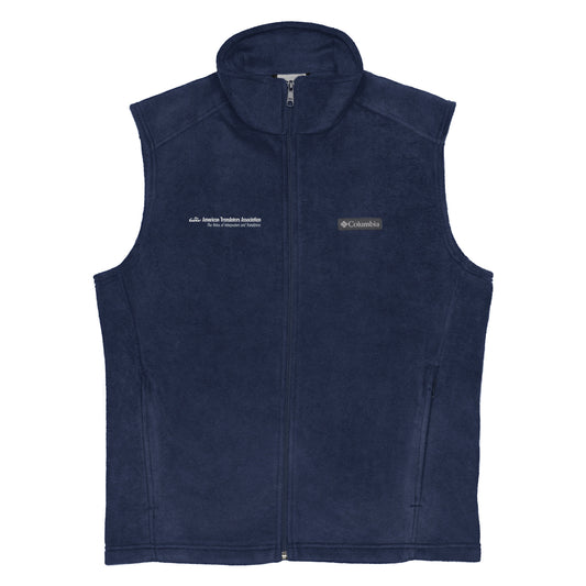 Men’s Columbia Navy Fleece Vest with Embroidered ATA Logo