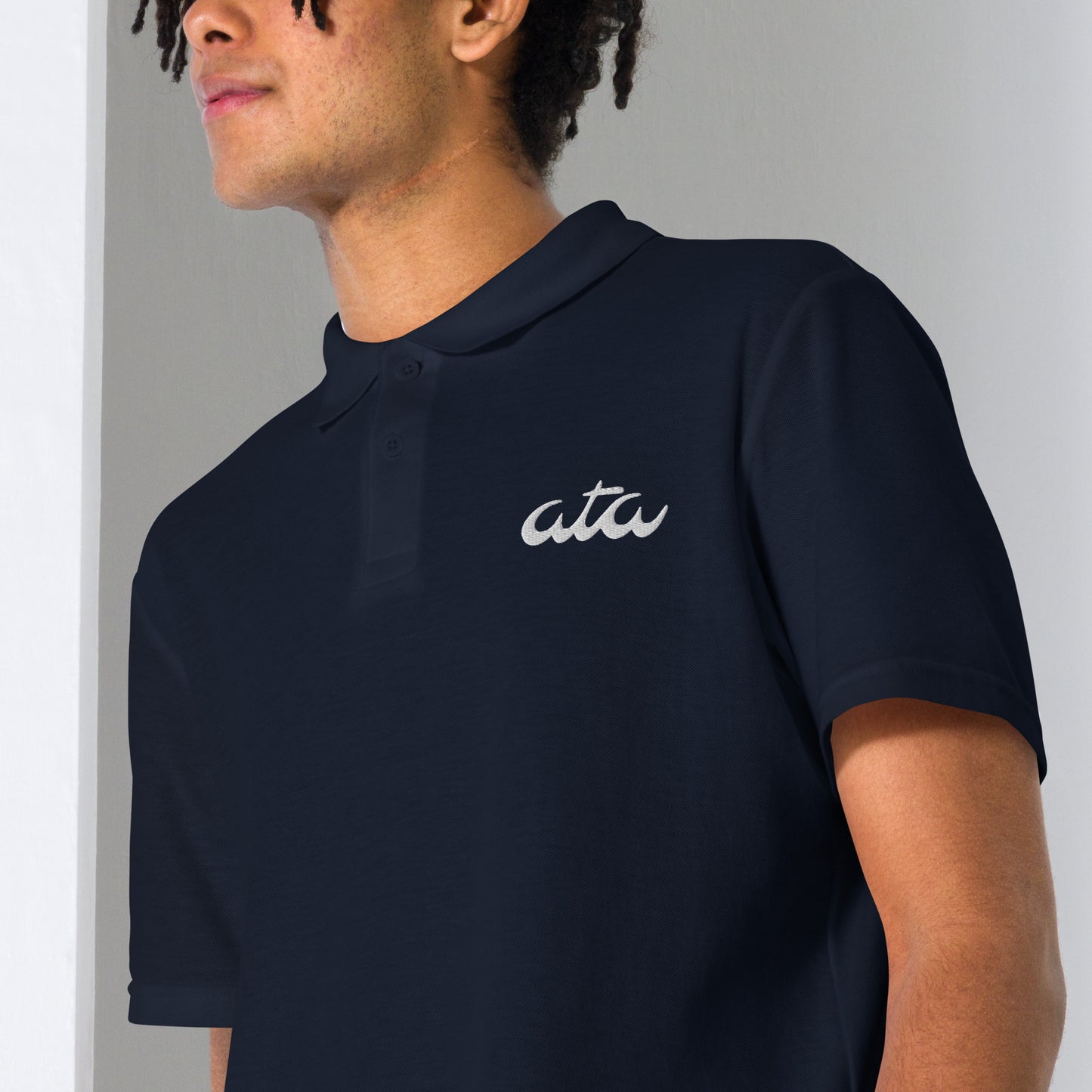 Navy Blue Polo Shirt with Embroidered ATA Logo (Unisex)