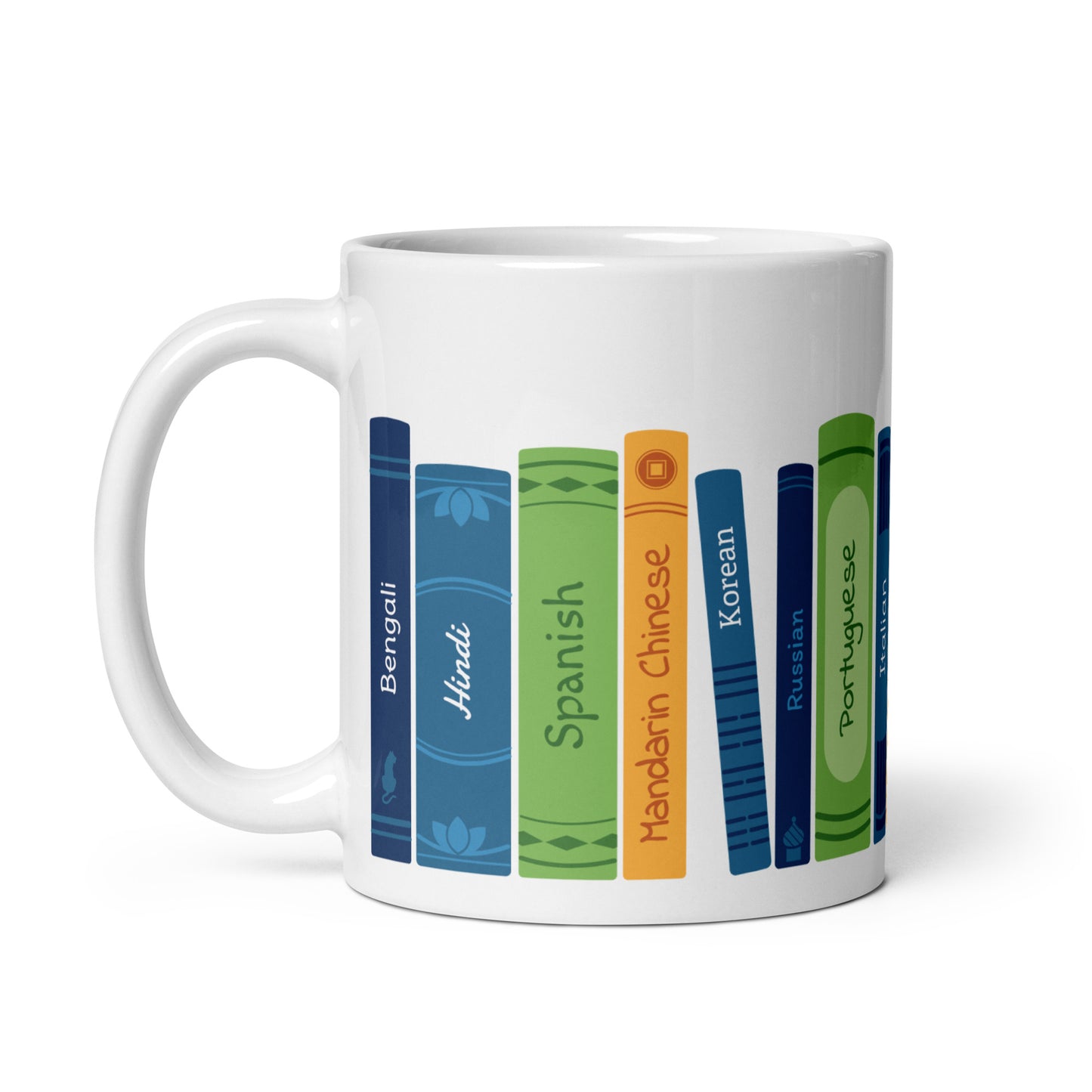 Illustrated Language Books Coffee Mug with ATA Logo